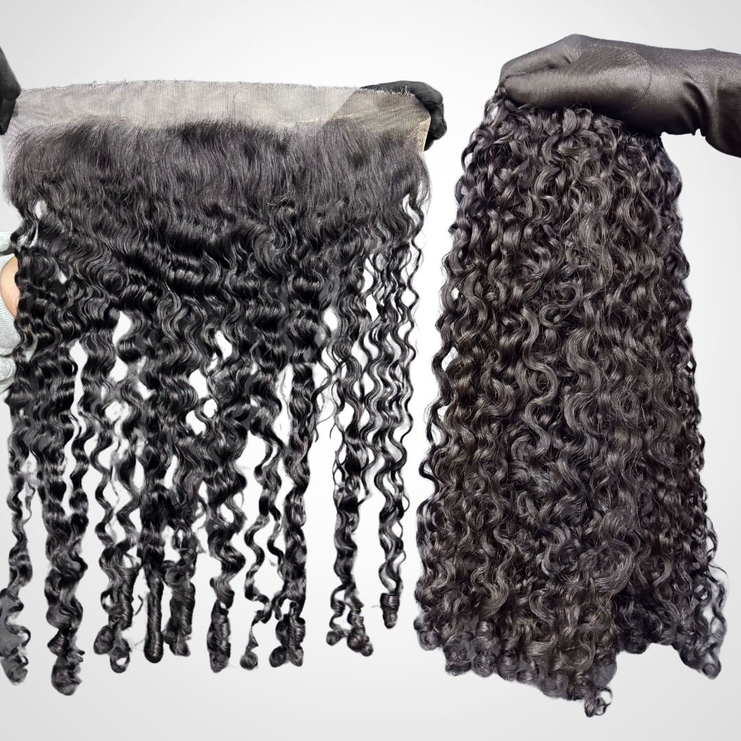 3 BUNDLES + 13x6 HD Lace (Hiper-Realista) Curly